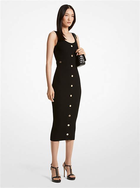 michael kors strickkleid stretch|ribbed stretch knit midi dress.